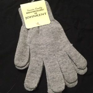 Knit gloves heather grey one size acrylic NWT fun